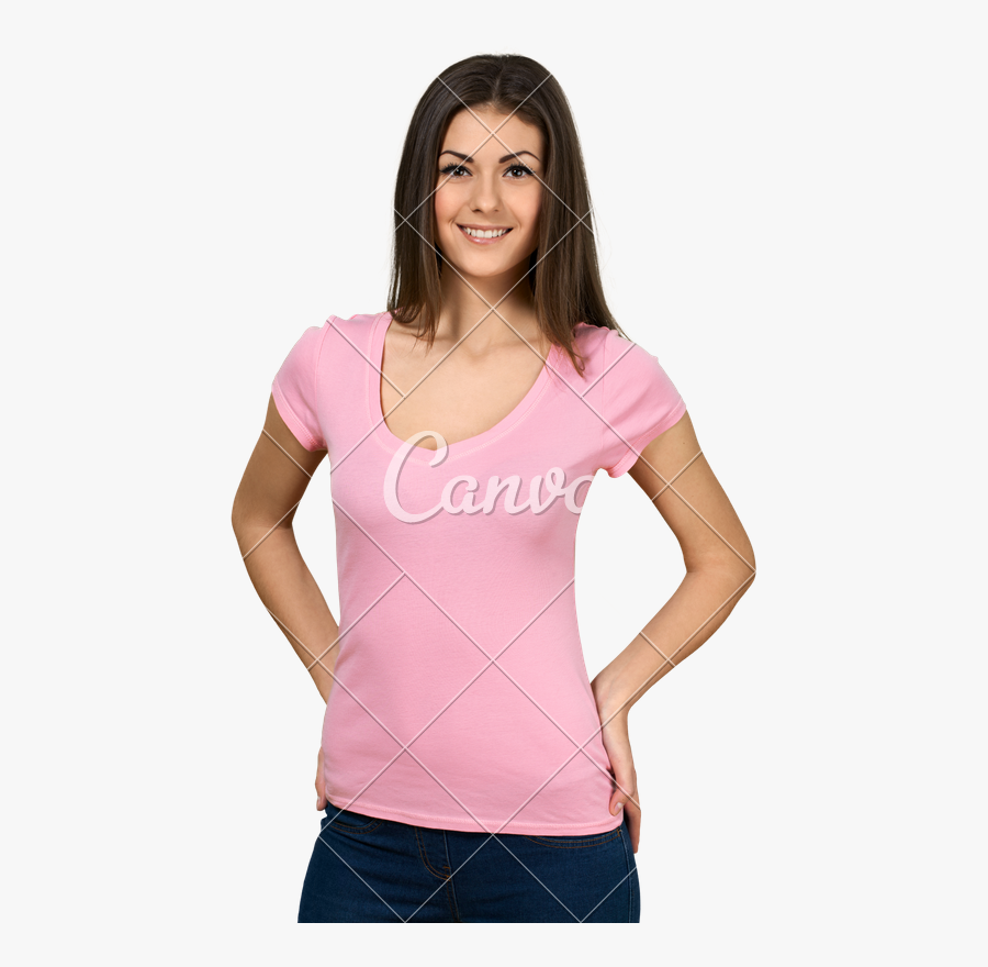 Clip Art Girl Hands On Hips - Girl, Transparent Clipart