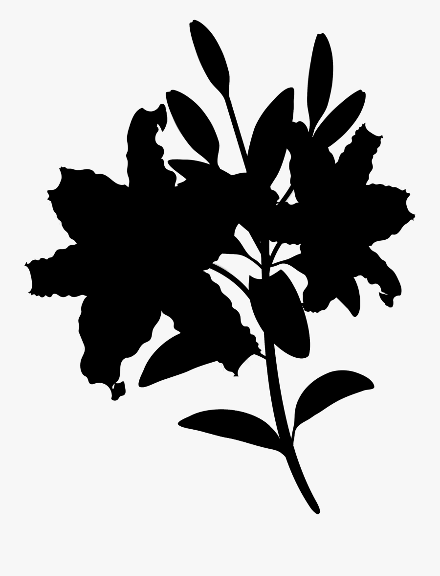 Clip Art Leaf Silhouette Plant Stem Flowering Plant - Flower, Transparent Clipart