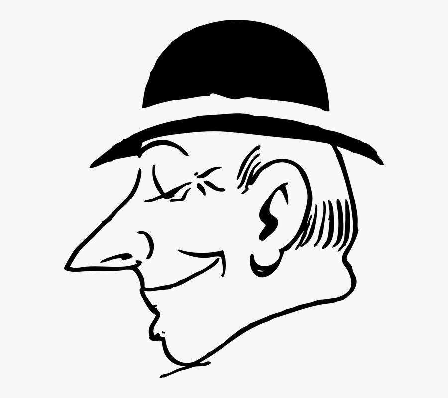 Nose Clipart Hidung - Man With A Hat Clipart, Transparent Clipart