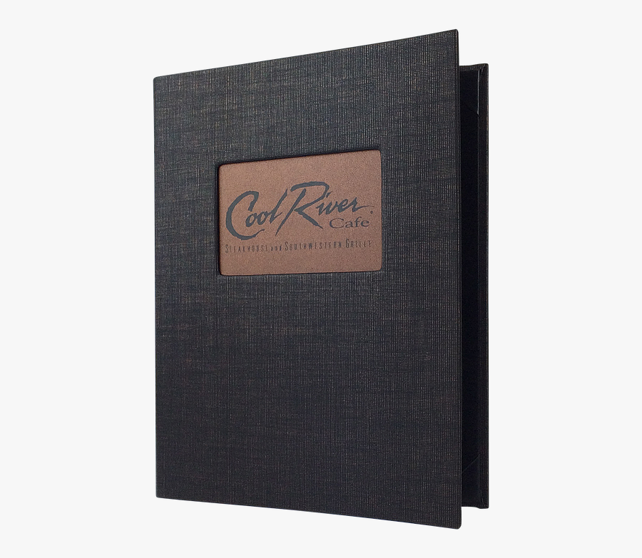 Cool River Cafe Cover - Leather Menu Cover Design, Transparent Clipart