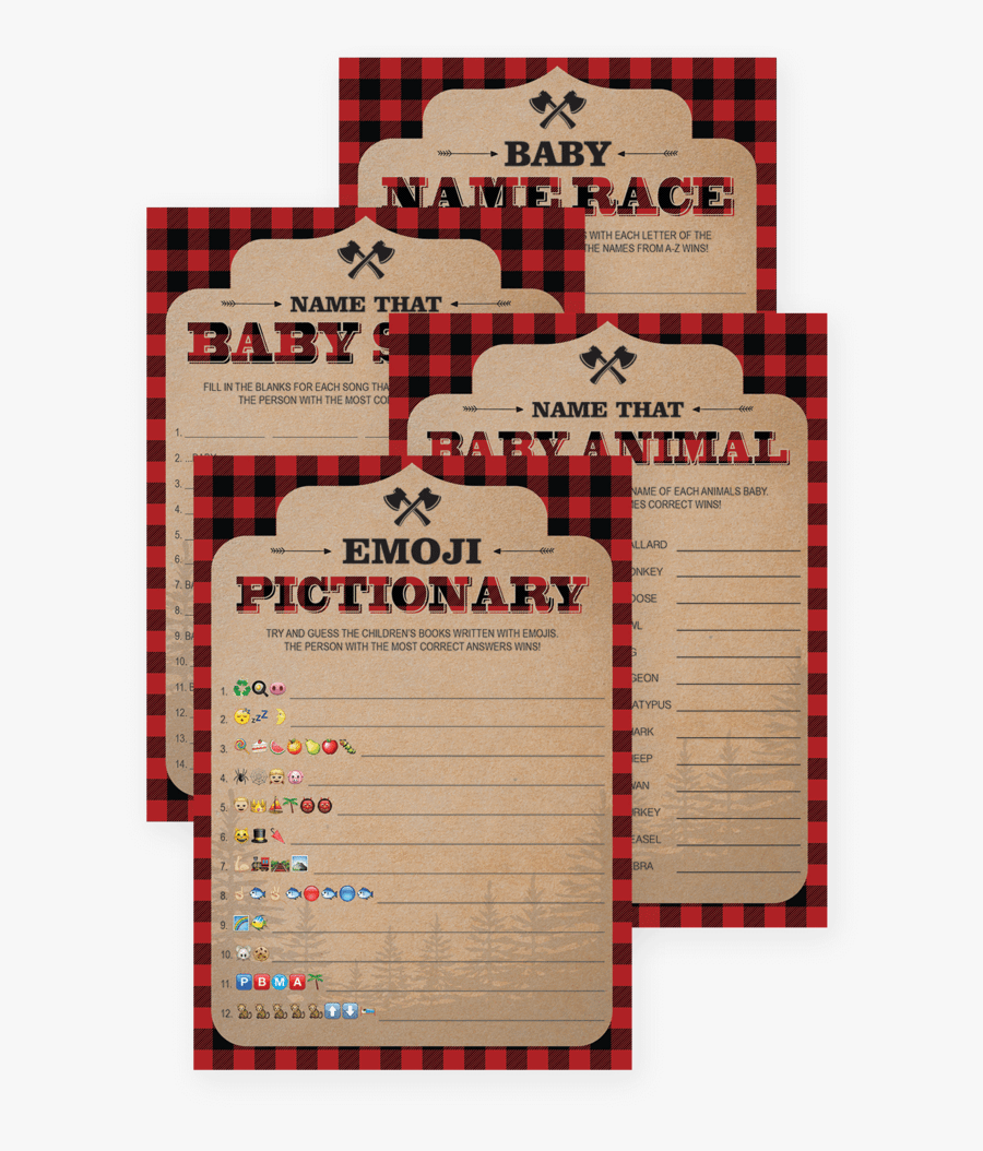 Clip Art Lumberjack Invitations - Baby Lumberjack Games, Transparent Clipart