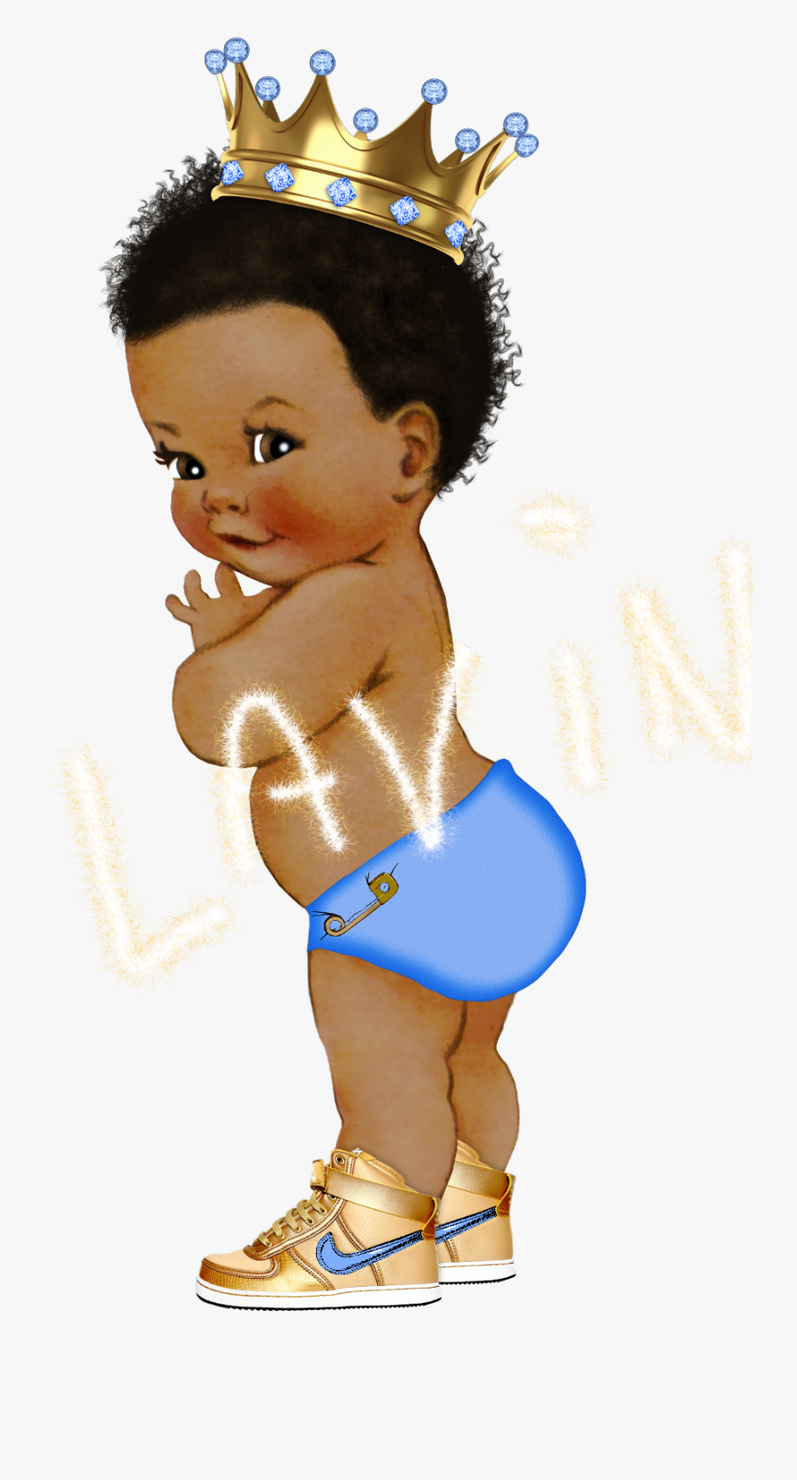 #baby #prince #names #freetoedit - Black Ballerina Baby Shower, Transparent Clipart
