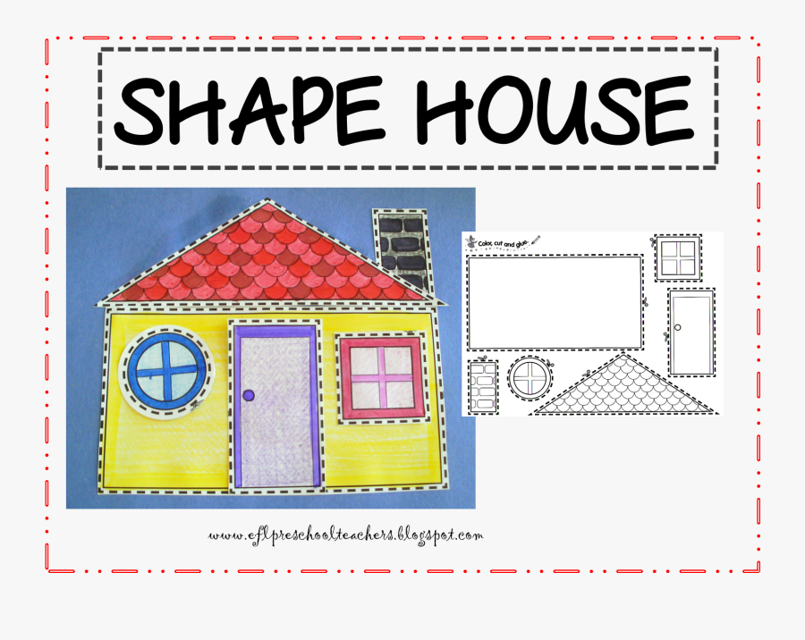 Play And Learn Parts - Make A House With Shapes, Transparent Clipart