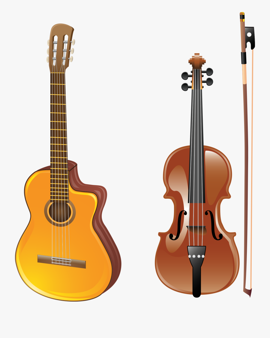 Violin And Guitar, Transparent Clipart