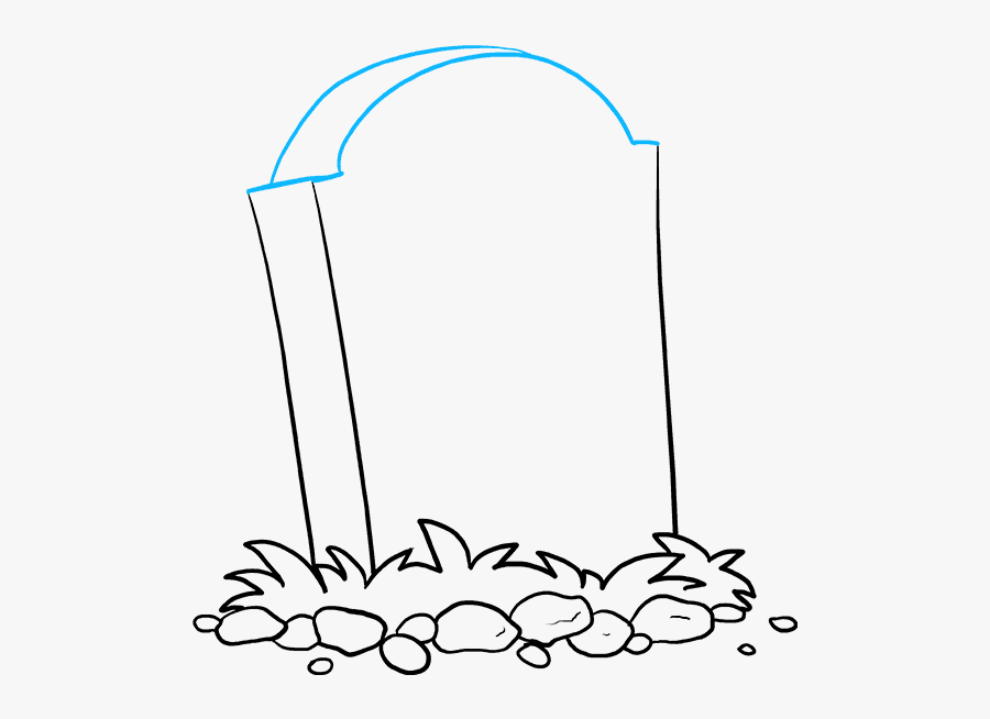 Tombstone Drawing Clip Art And How To Draw A - Draw A Easy Tomb Stone, Transparent Clipart