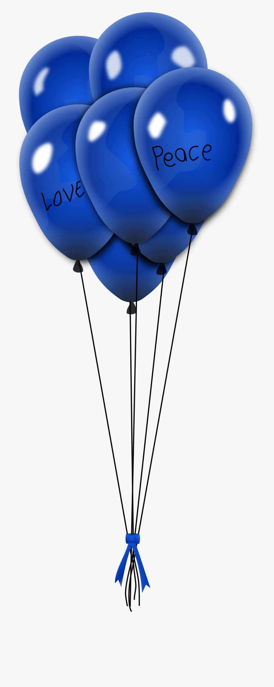 Clipart - Blue Party Balloons Png, Transparent Clipart