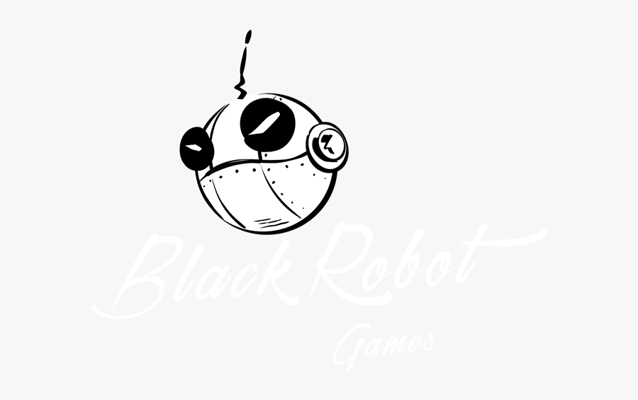Black Robot Games - Cartoon, Transparent Clipart