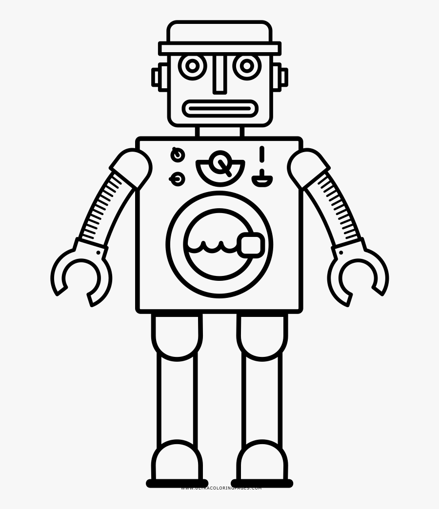 Robot Coloring Page - Robot Coloring Pages Pdf, Transparent Clipart