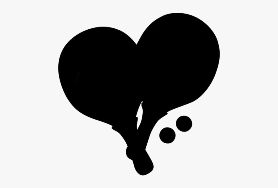 Transparent Table Tennis Racket Clipart, Table Tennis - Heart, Transparent Clipart