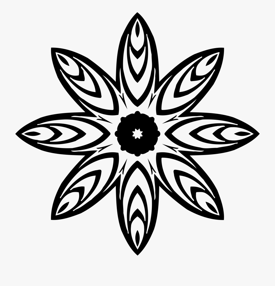 Visual Arts,flora,leaf - Motifs Of Islamic Art Black White, Transparent Clipart