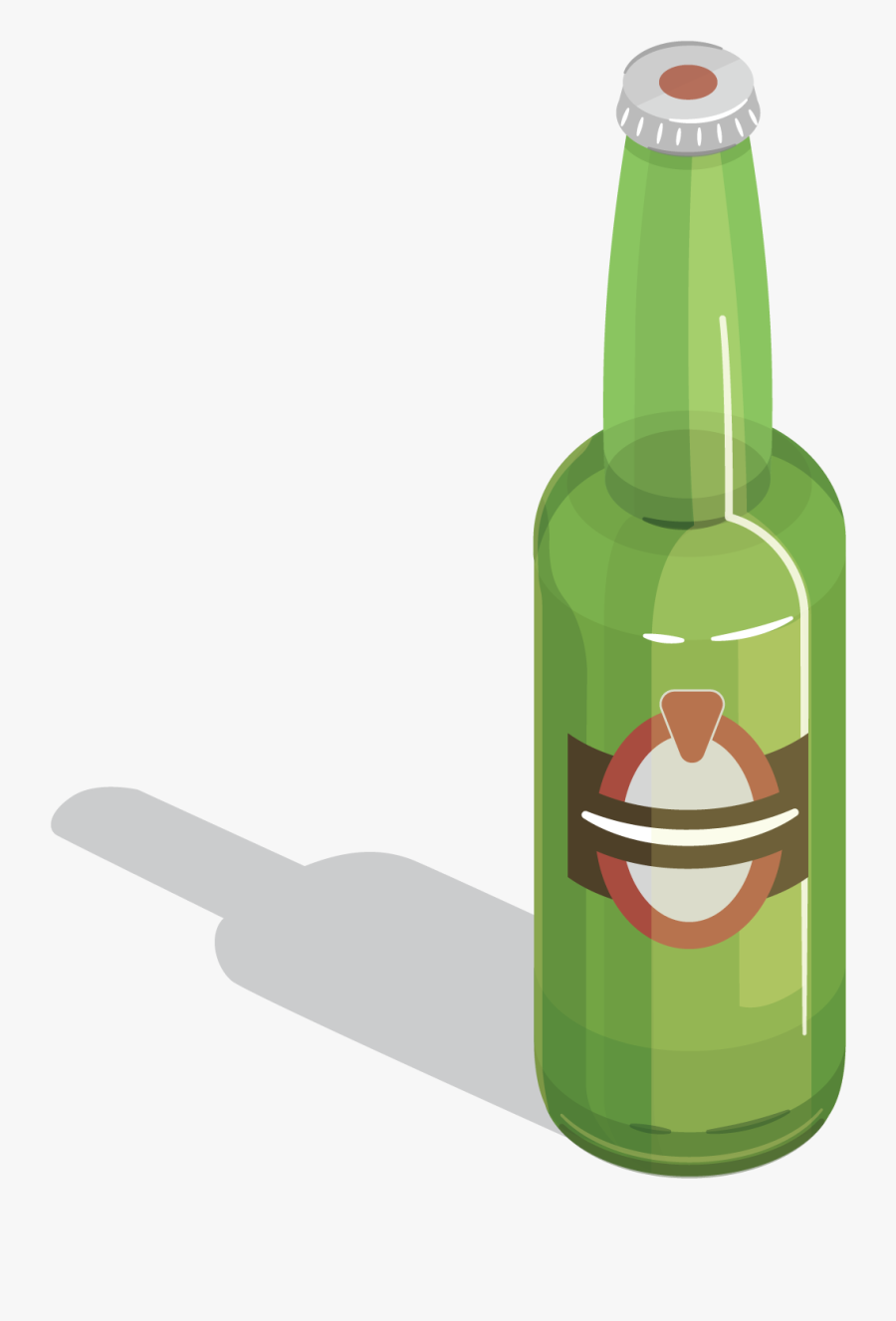 Beer Bottle Wine Glass - Beer Bottle Illustration Png, Transparent Clipart