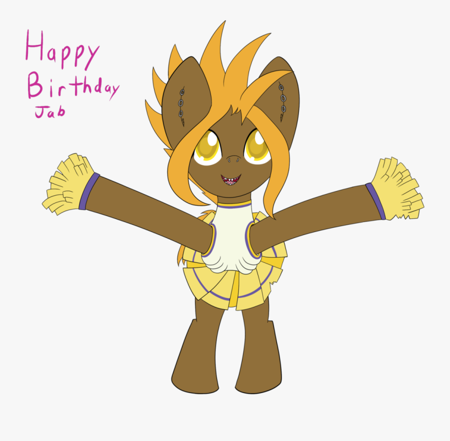 Happy Birthday Clipart Cheerleader - Cartoon, Transparent Clipart