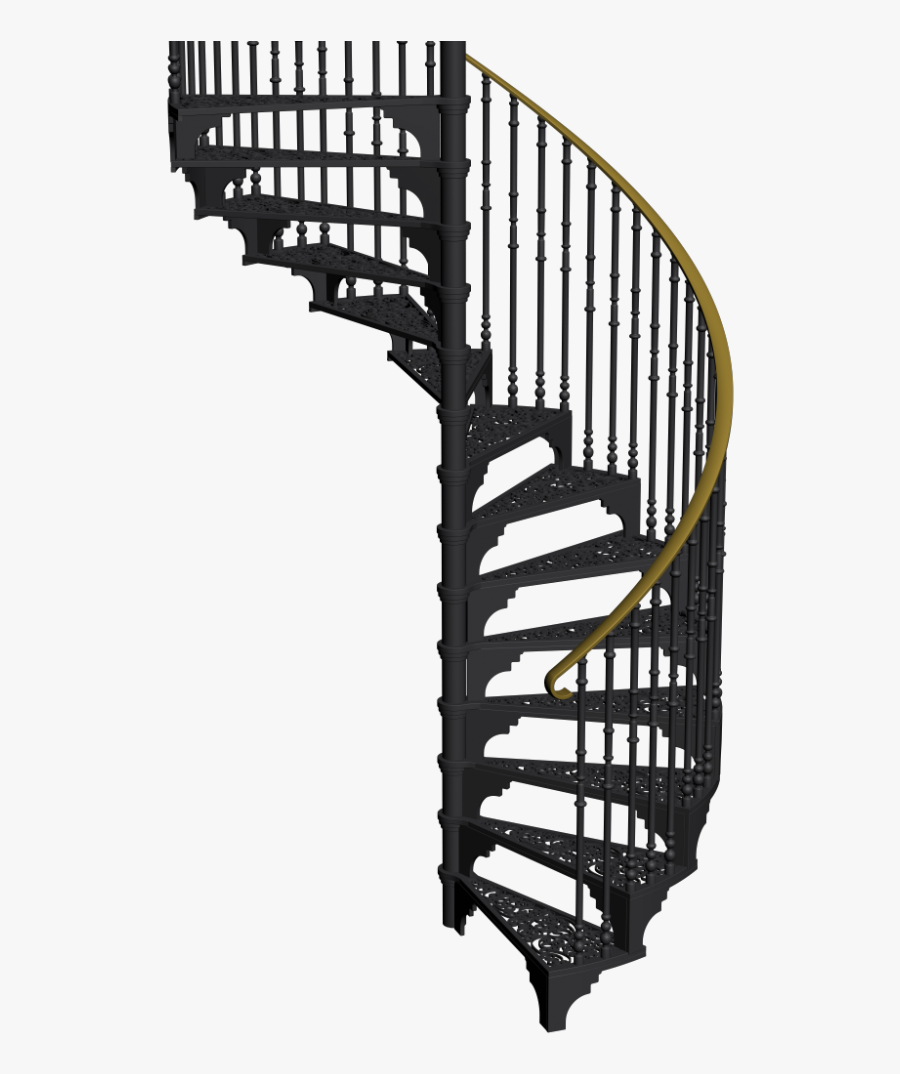 Design And Decorate Your - Black Spiral Staircase, Transparent Clipart