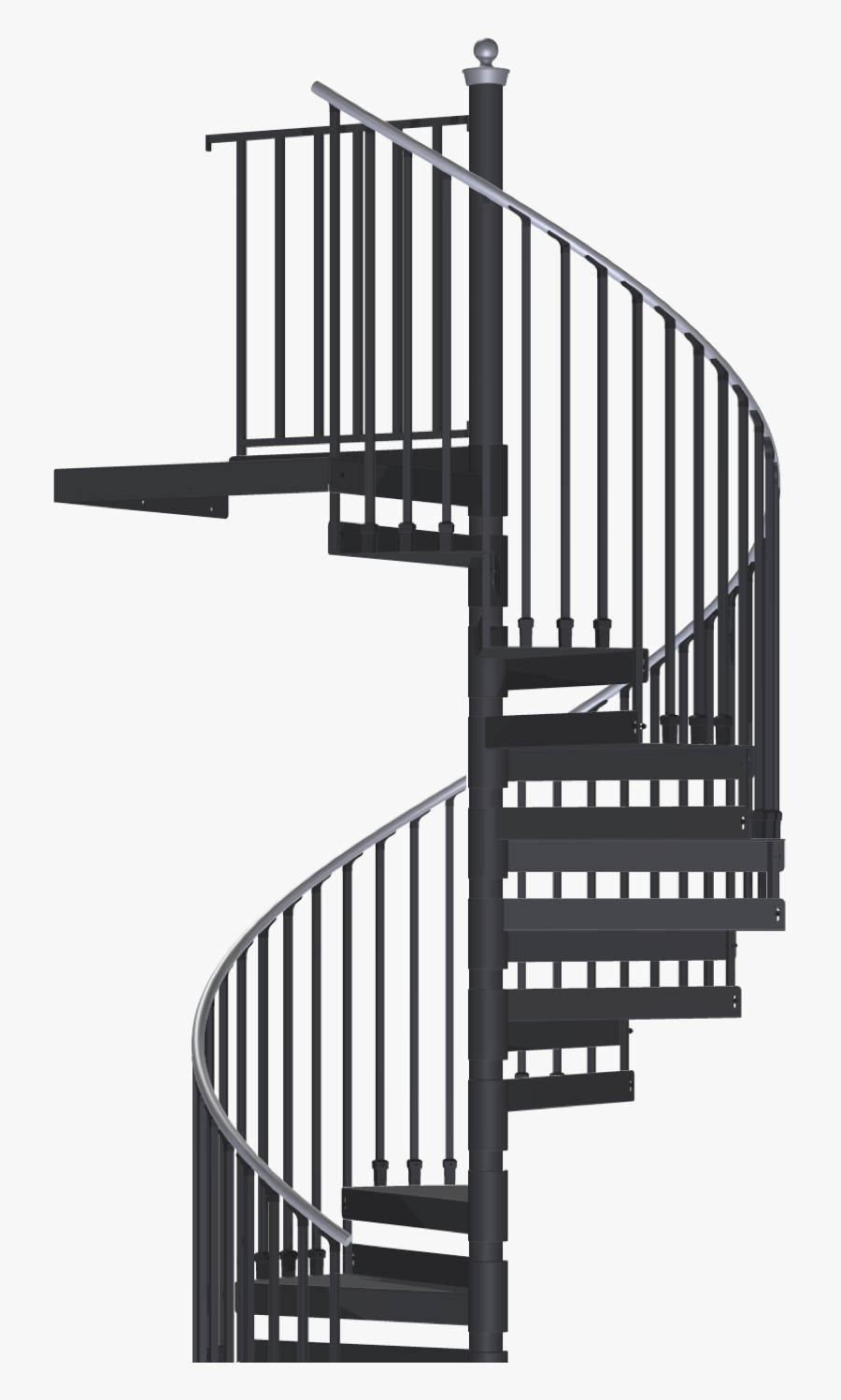 Transparent Stairs Png - Metal Spiral Staircase, Transparent Clipart