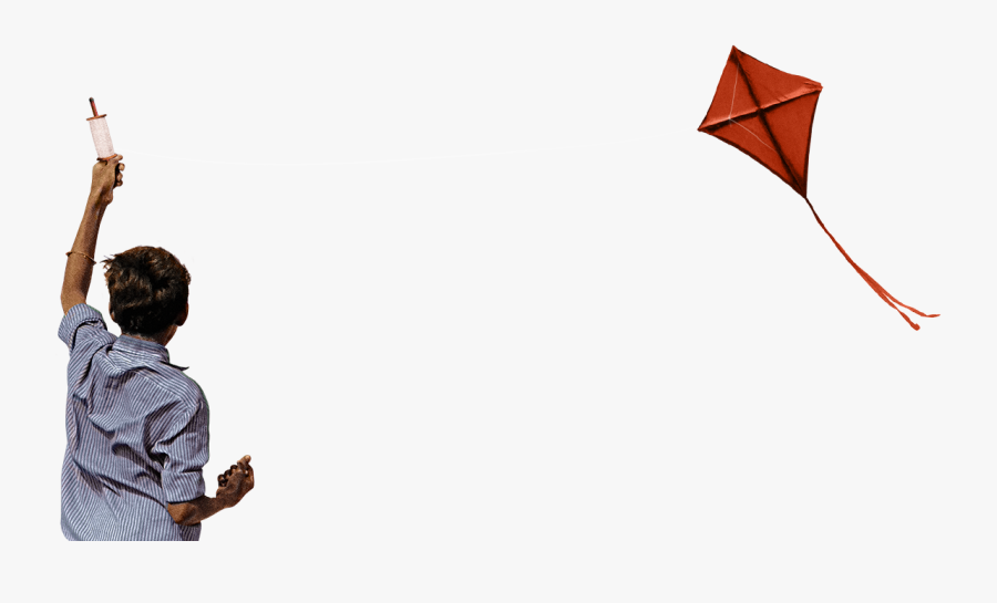 Boy - Kite Flying Png, Transparent Clipart