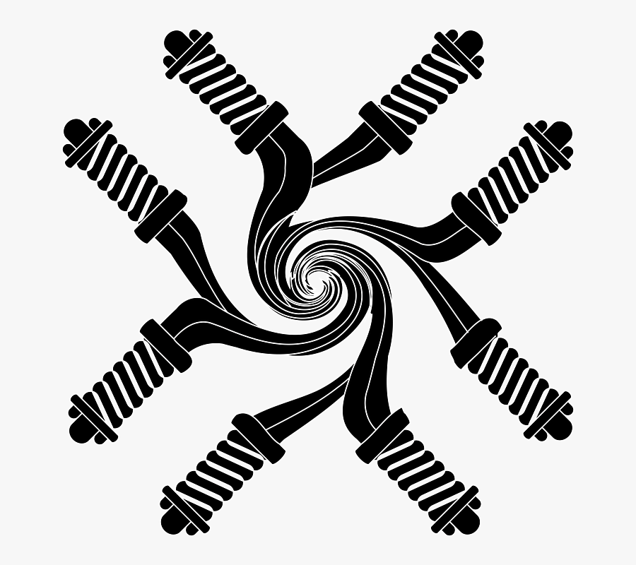 Weapon, Spiral, Black And White, Metals, Perspective - La Banda Municipal Del Polo Norte Logo, Transparent Clipart