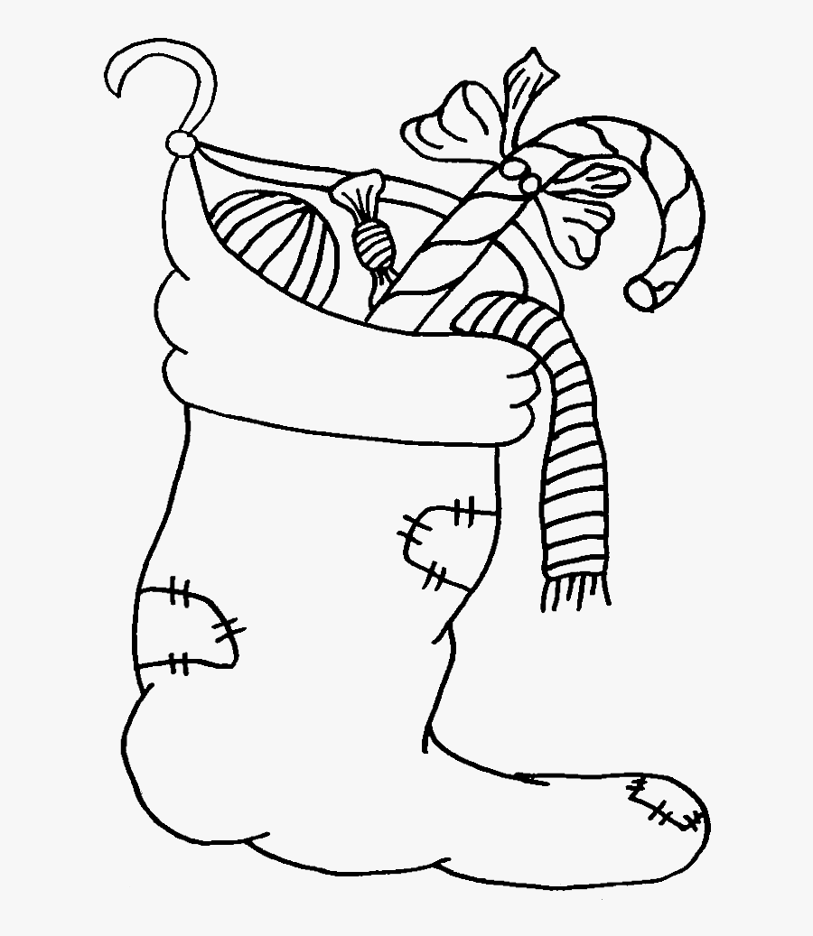Merry Christmas Or With A Nice Decoration Coloring - Christmas Colouring Pages For Kids, Transparent Clipart