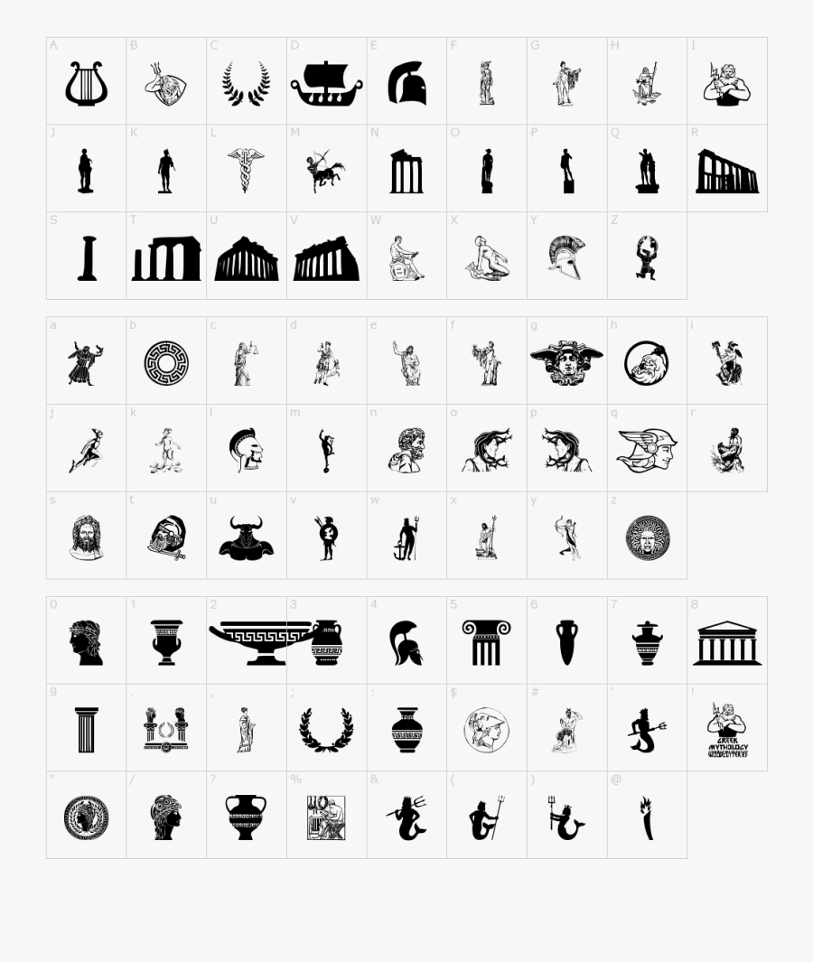 Greek Mythology Font - Greek Mythology Font Style, Transparent Clipart