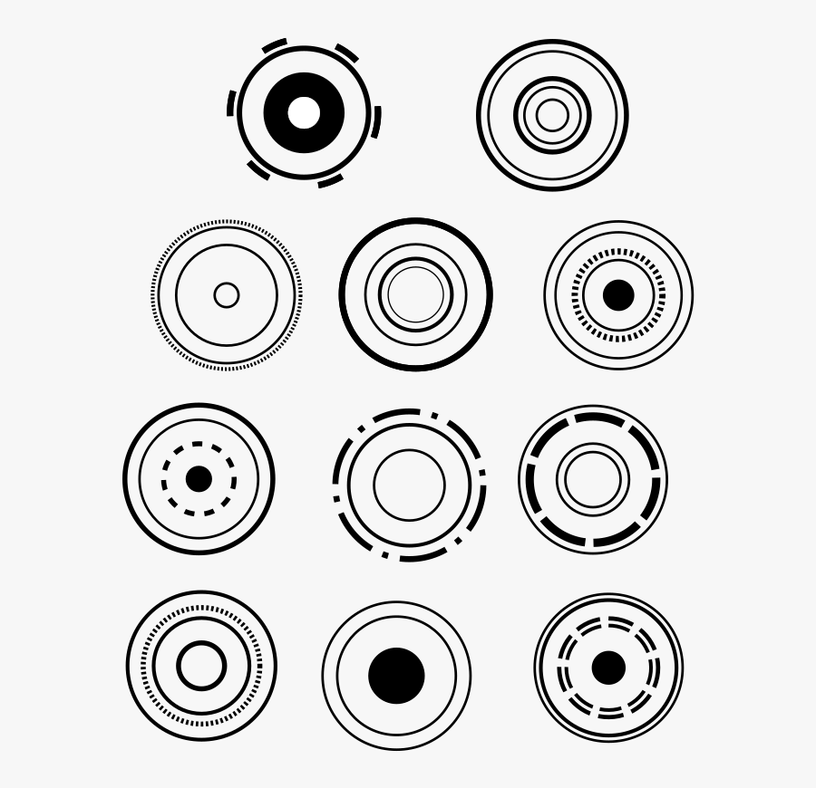 Circles Stamp, Transparent Clipart