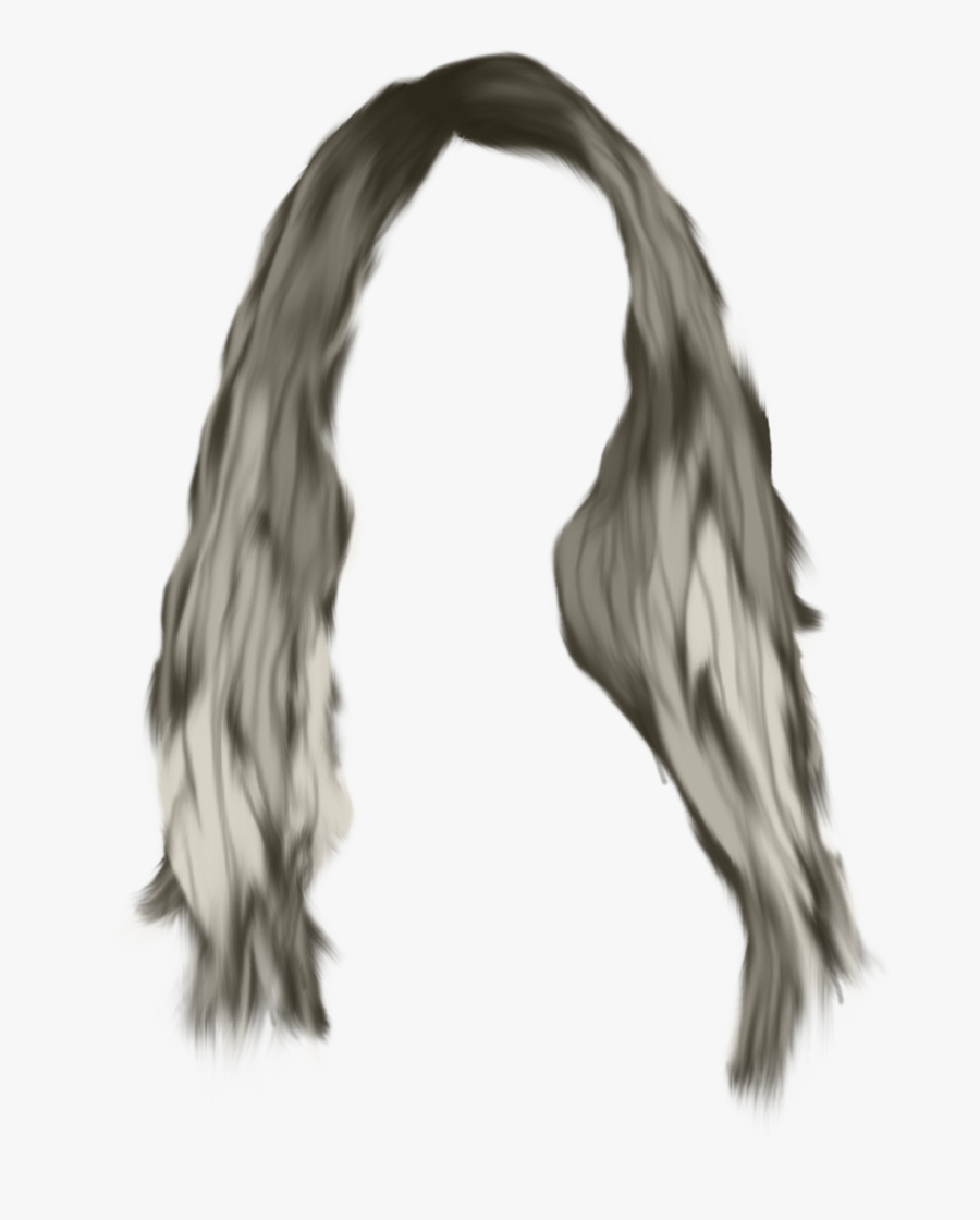 Hair Wig Png - Long Grey Hair Png, Transparent Clipart