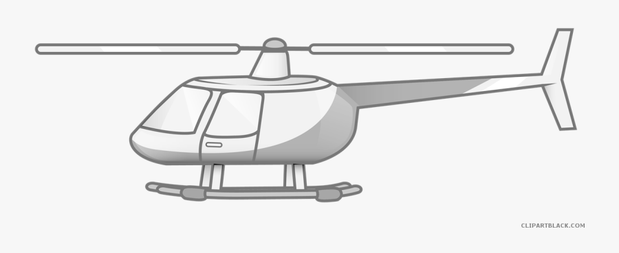 Helicopter Transportation Free Black White Clipart - Transparent Background Helicopter Clipart Transparent, Transparent Clipart