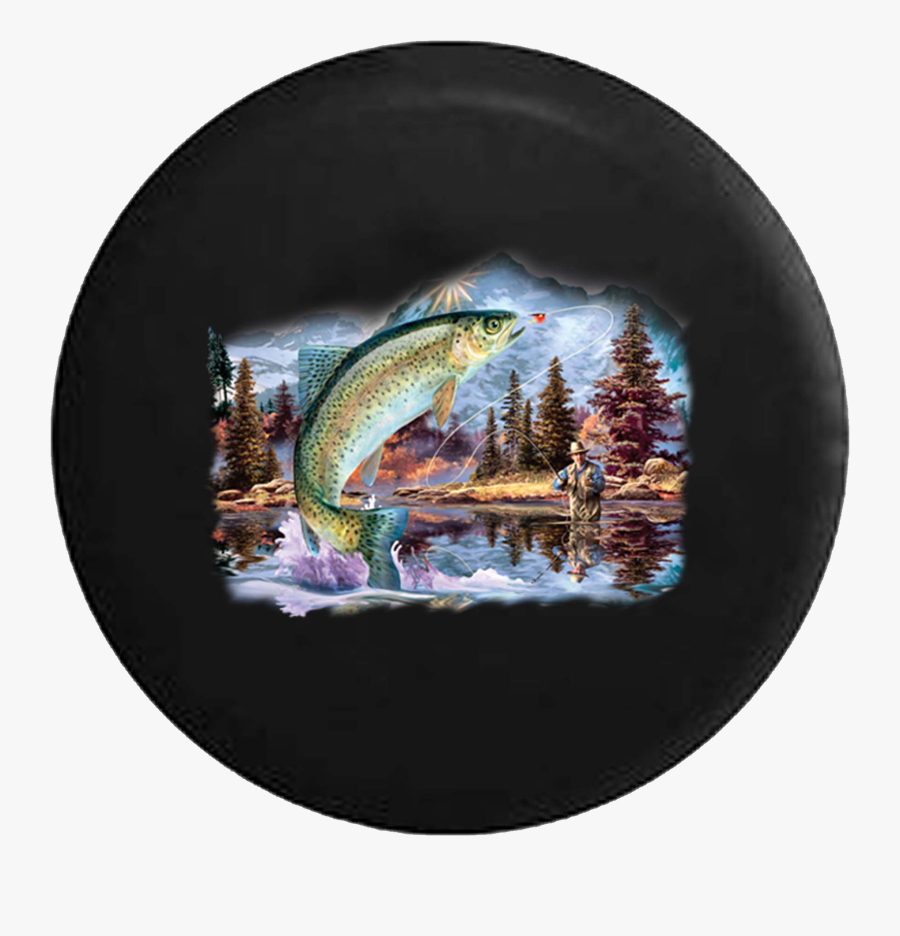 Transparent Fish Jumping Png - Trout Fly Fishing Action, Transparent Clipart