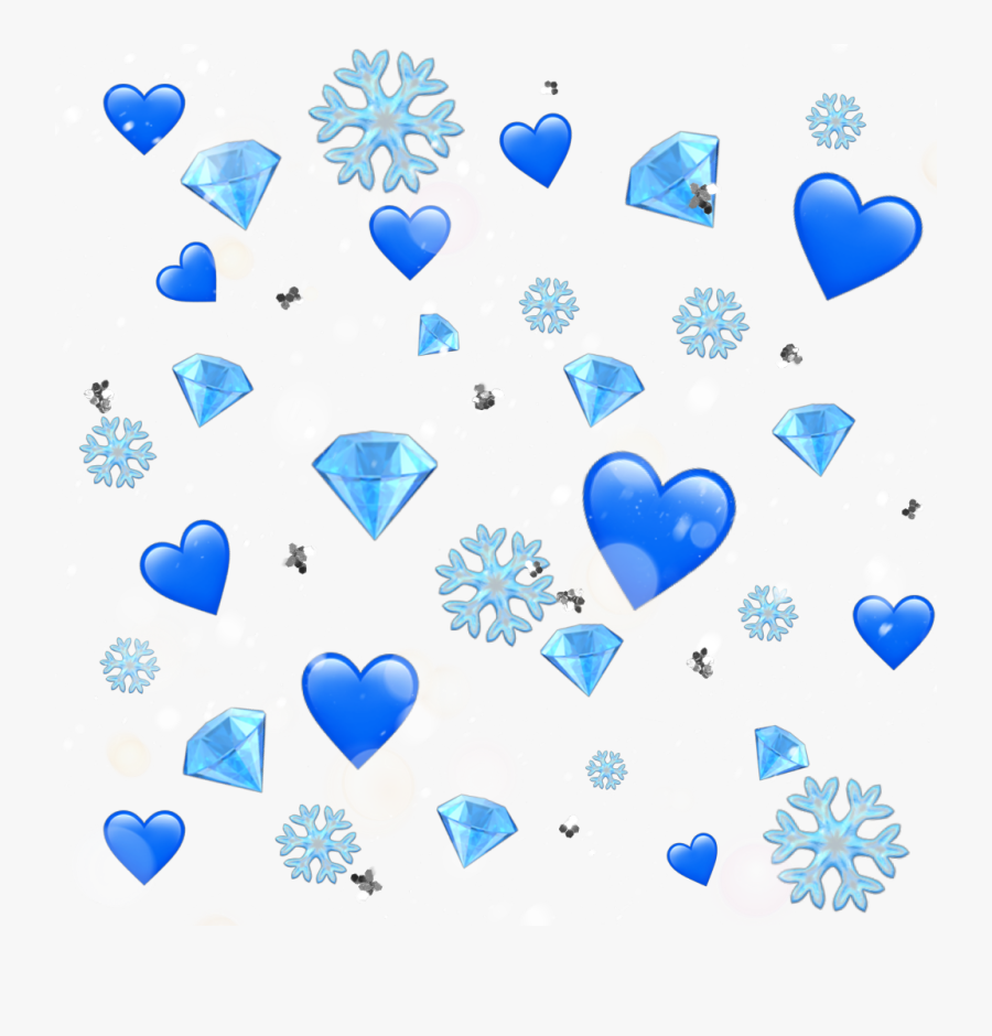#background #emoji #backgrounds #heart #blue #queen - Blue Heart Emoji Background, Transparent Clipart
