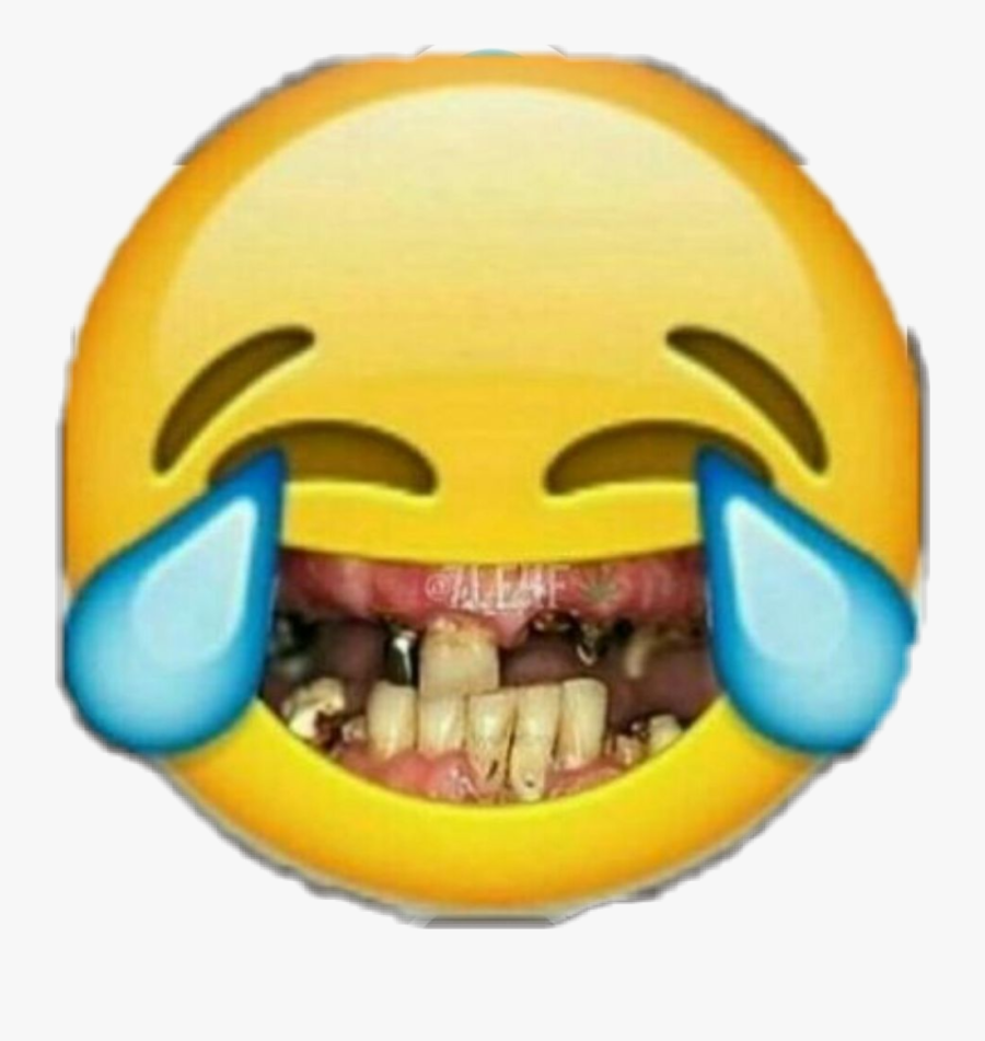 #emoji #funny #sad #omg# #happy #smile - Laughing Emoji Ugly Teeth, Transparent Clipart