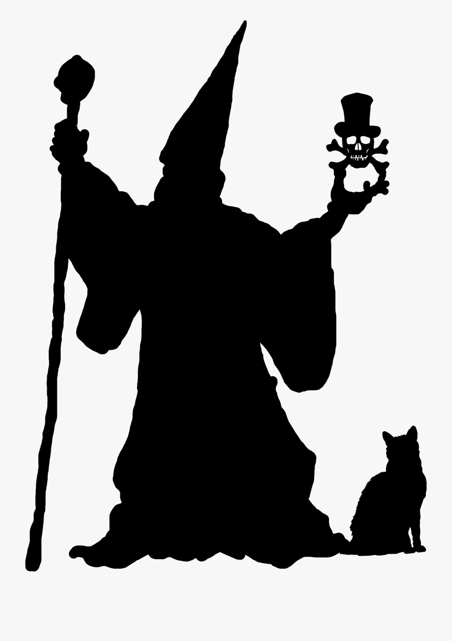Wizard Silhouette Png, Transparent Clipart