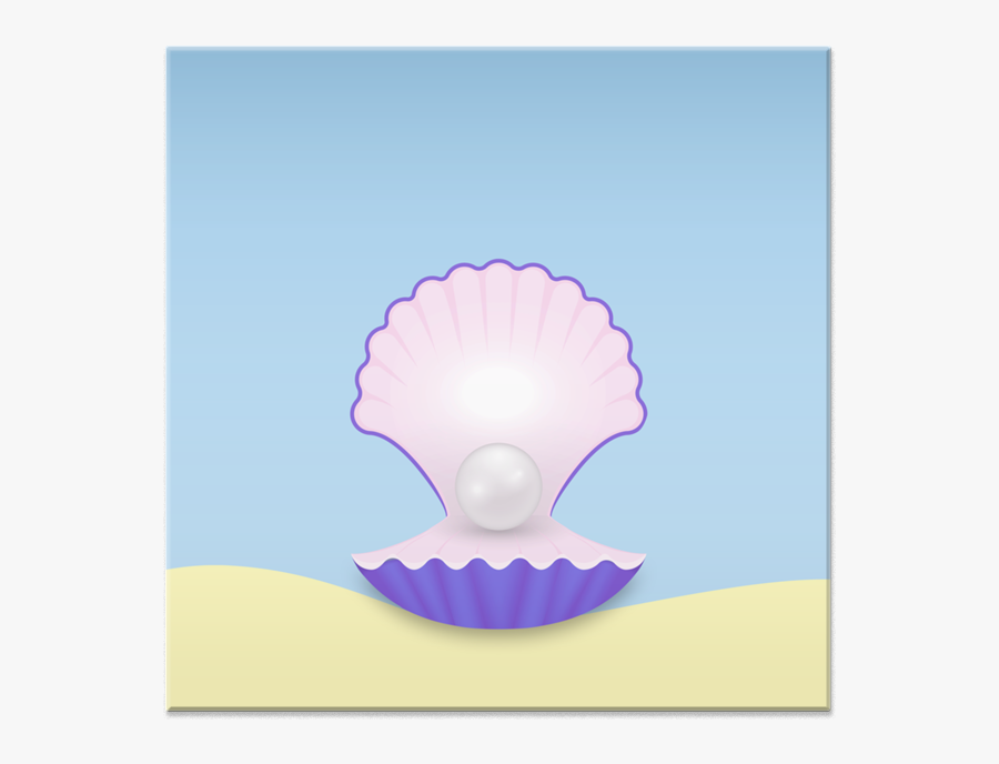 Clip Art Concha Com Perola - Illustration, Transparent Clipart