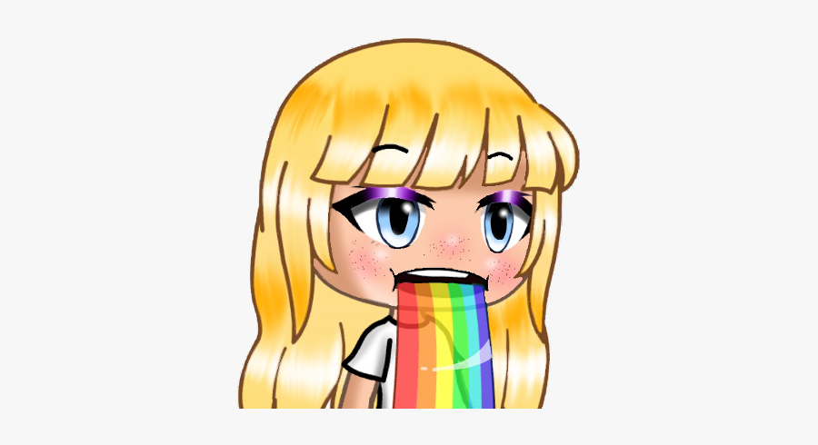 Pride Gacha Gachalife Rainbow Barf Freetoedit - Cartoon, Transparent Clipart