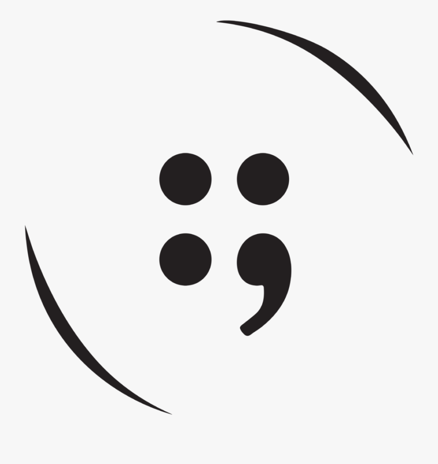 Semicolon Logo, Transparent Clipart