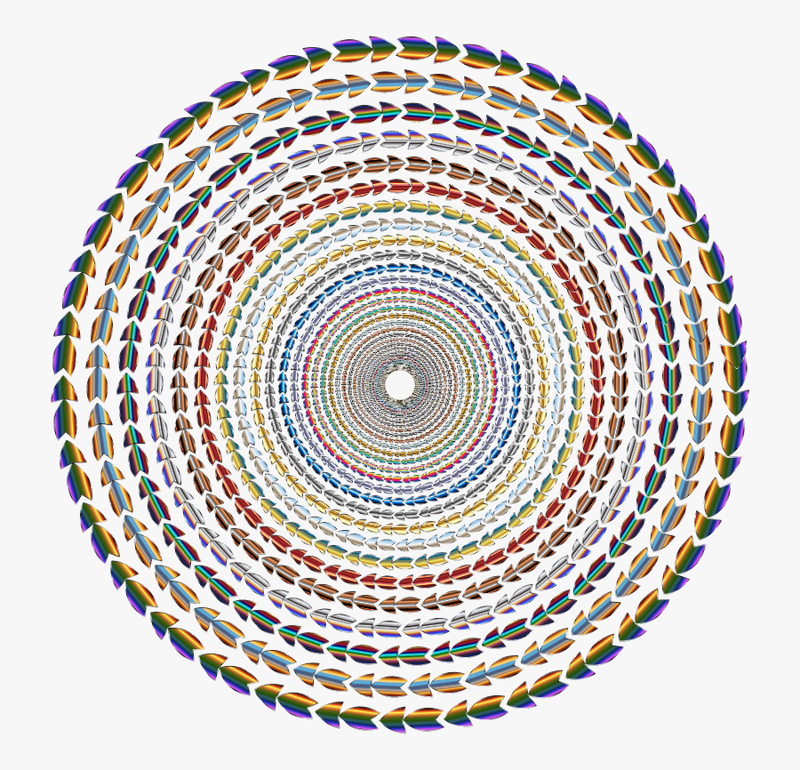 Polychromatic Colorful Direction Circle Vortex Variation - Steve Madden Black Shiny Flats, Transparent Clipart