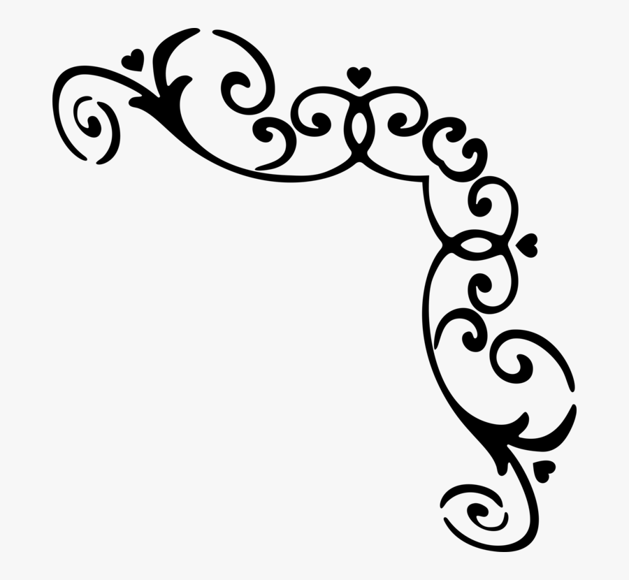 Heart,plant,line Art - Hearts Ornamental Frame Png, Transparent Clipart