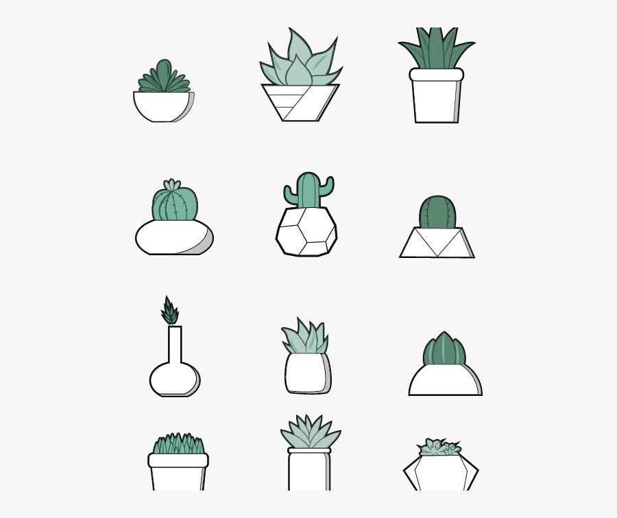 Succulent Icons By Student - Succulent Icon, Transparent Clipart