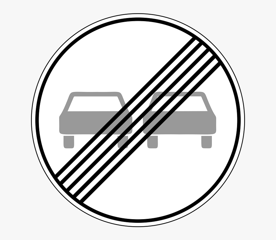 Traffic Sign, Road Sign, Shield, Traffic, Road - German Traffic Signs End Of No Passing, Transparent Clipart