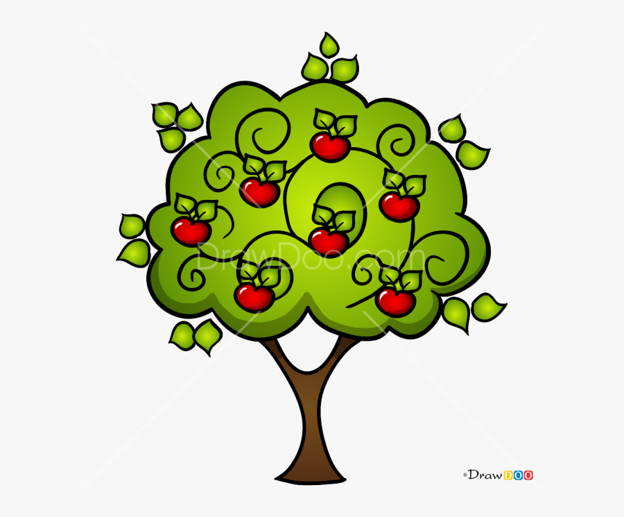 Apple Tree Draw, Transparent Clipart