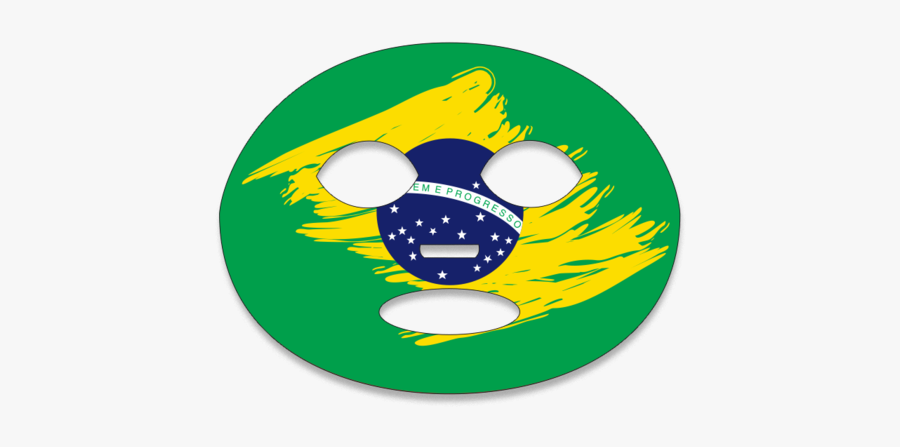 Flag Face Tattoo Fan Brazil - Circle, Transparent Clipart