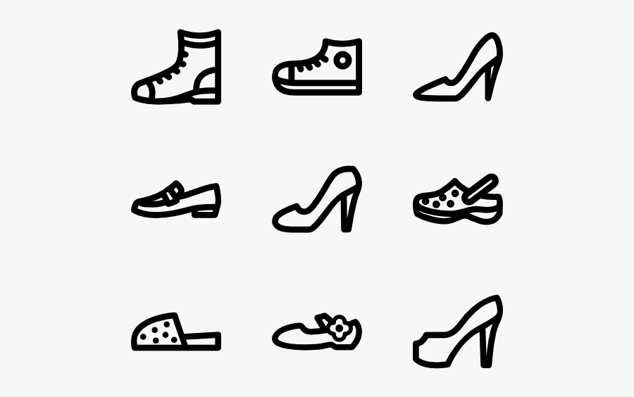 Flat Shoes Clipart Vector Png Front - Running Shoe, Transparent Clipart