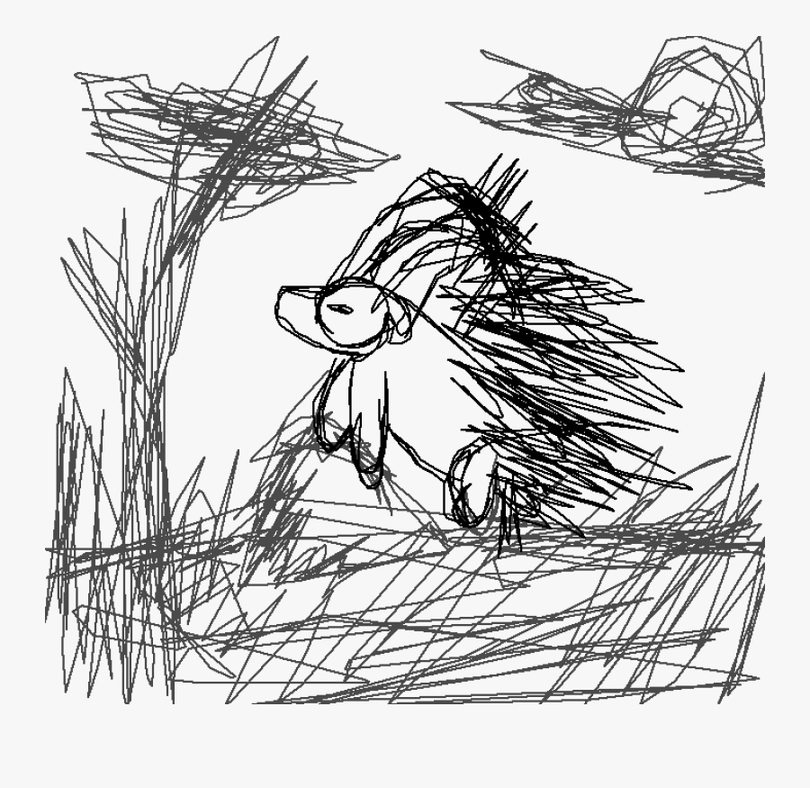 Transparent Porcupine Png - Sketch, Transparent Clipart