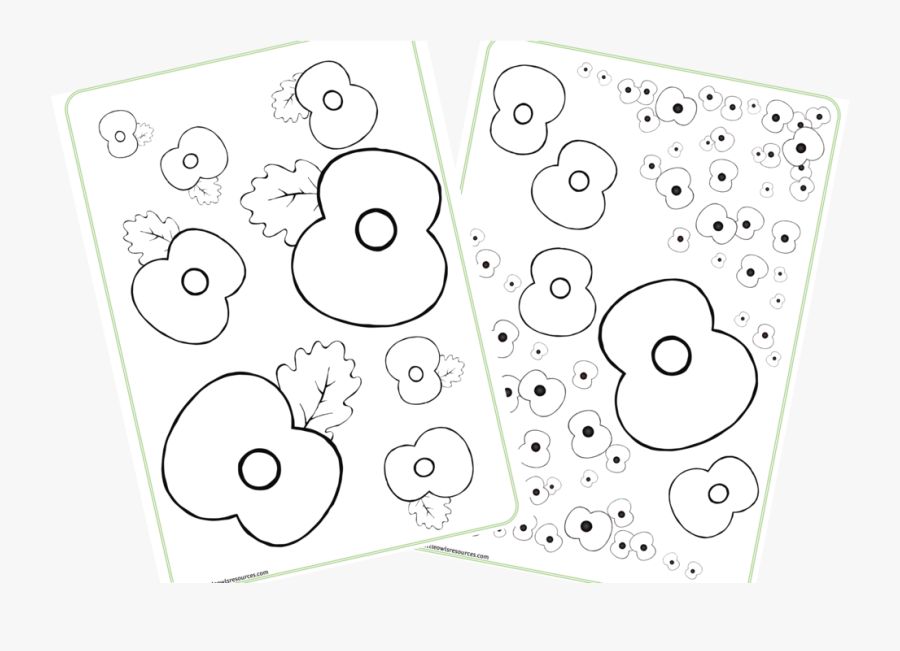 Poppy Colouring Pages, Transparent Clipart