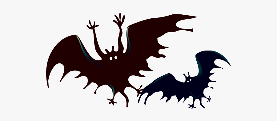 Vector Big Black Paw Bat Png Download - Halloween Symbols Free, Transparent Clipart