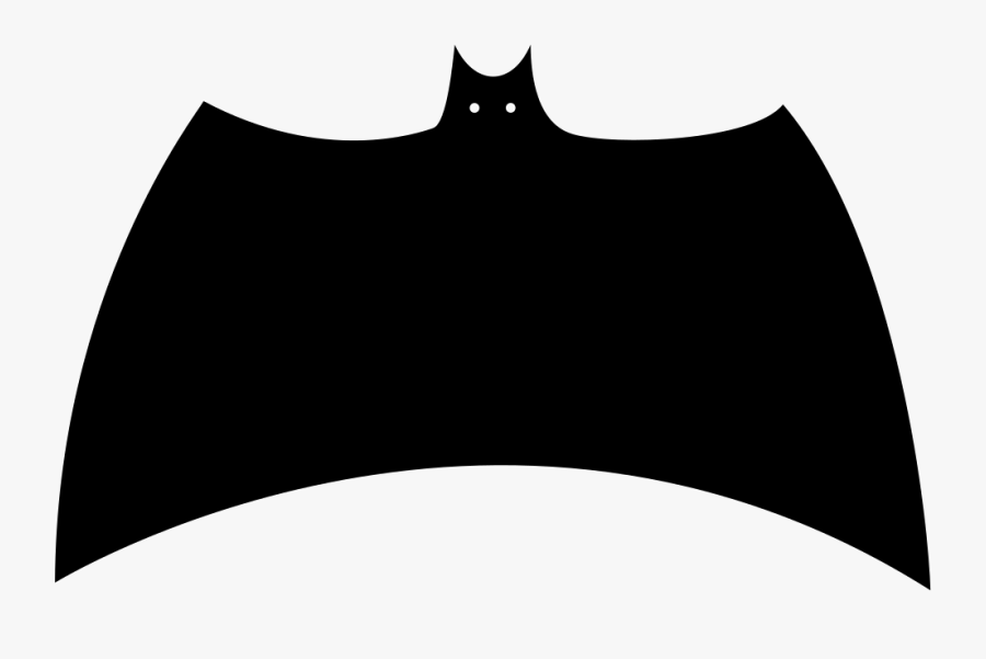 Bat Black Silhouette Variant With Extended Wings, Transparent Clipart