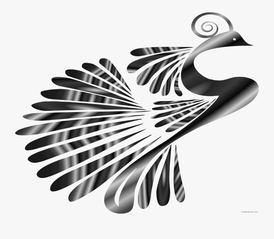 T-shirt Clip Art Vector Graphics Silhouette Drawing - Peacock Clip Art, Transparent Clipart