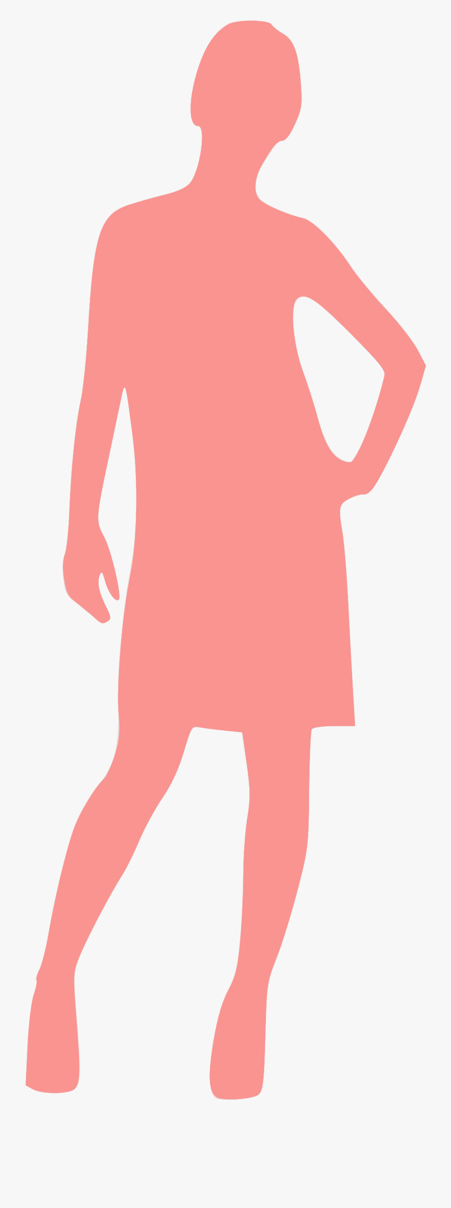 Silhouette Femme 25 Clip Arts - Standing, Transparent Clipart