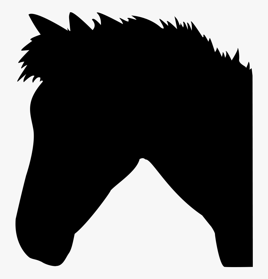 Head Silhouette Of Cute Horse - Horse Head Silhouette Clipart Png, Transparent Clipart