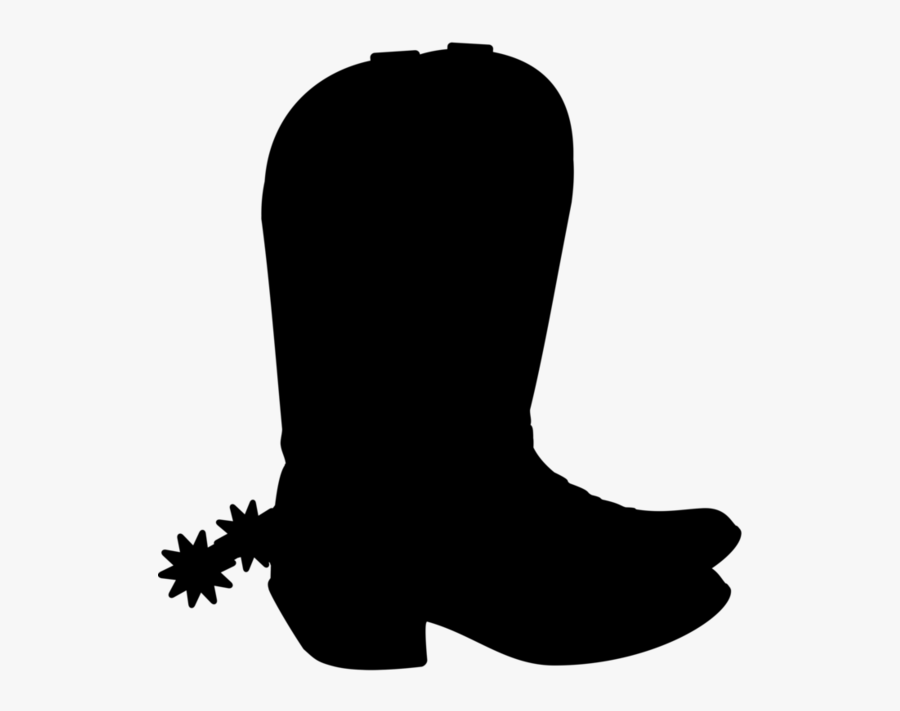 Cowboy Boot Black & White - Snow Boot , Free Transparent Clipart