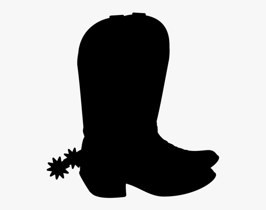 Cowboy Boot Black & White - Snow Boot, Transparent Clipart