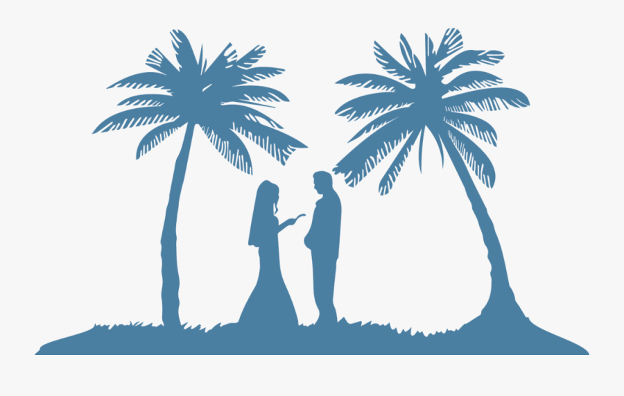 Beach Wedding Silhouette - Sunbathing Silhouette, Transparent Clipart