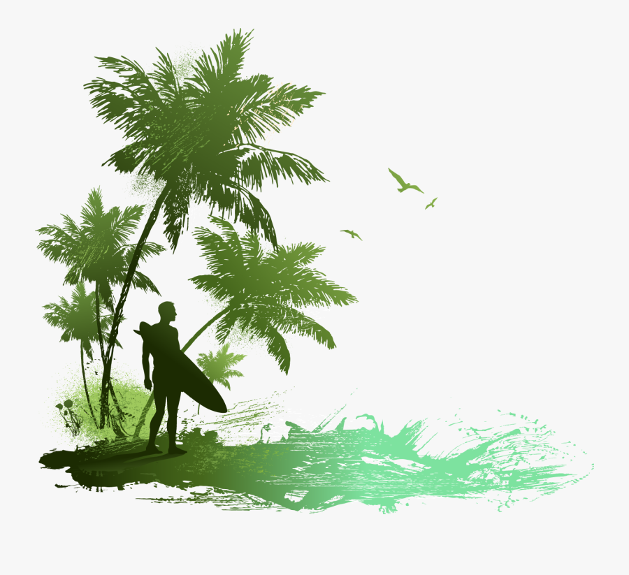 Drawing Beach Seaside - Drawing On Water Sports, Transparent Clipart